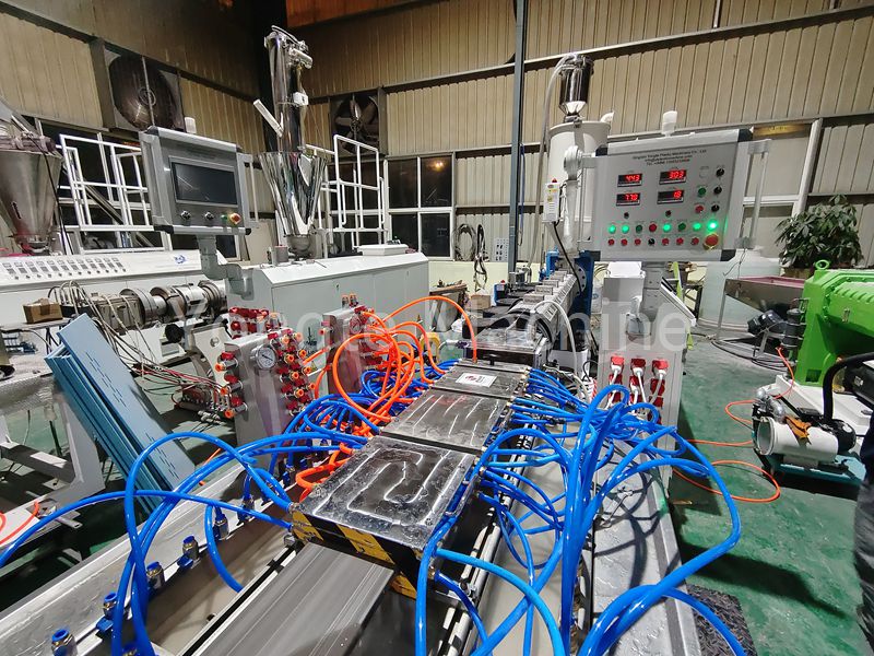 Yongte Plastic Lumber Profile Extrusion Line has been successfully tested