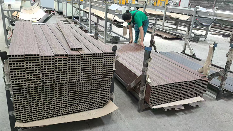 Yongte provide installation and training service for WPC machines for Romania customer