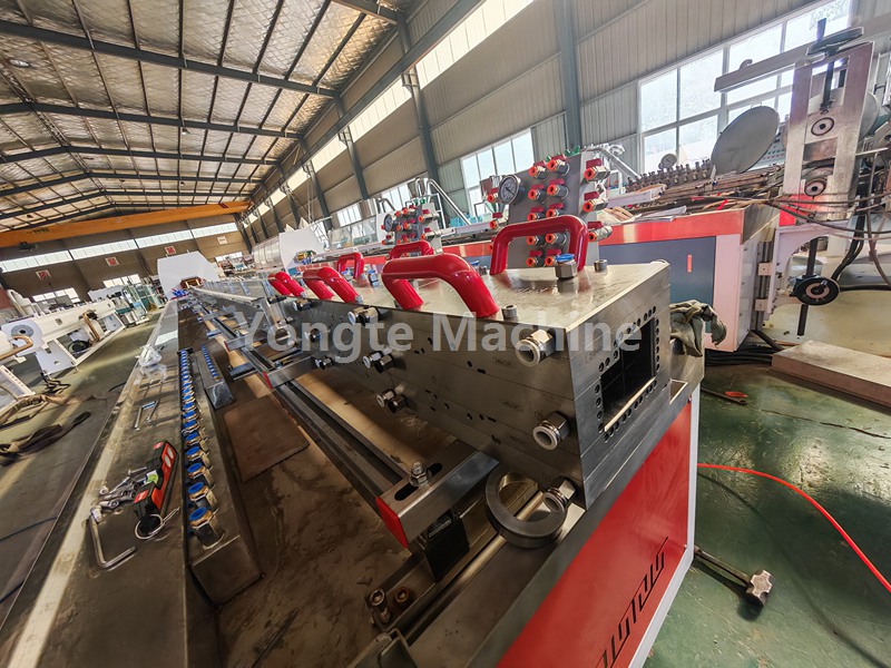 WPC door frame extrusion line for Indian customer finish production