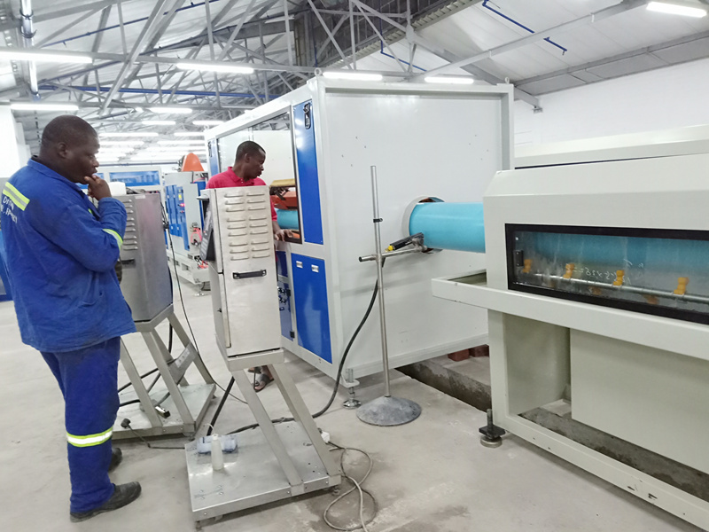 PVC pipe making machine installed in Africa